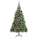 Kunstigt juletræ 300 LED'er Varm hvid PVC og metal Grøn