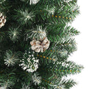 Kunstigt slankt juletræ Grøn og Hvid 120 cm