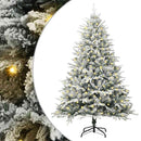 Kunstigt forudbelyst juletræ Grøn 180 cm PVC og PE