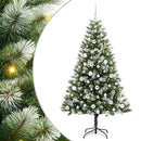 Kunstig Hængslet Juletræ med Flocket Sne 300 LED'er Varm hvid