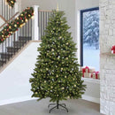 Kunstigt juletræ 270 cm 300 LED'er Varm hvid PVC og Stål Grøn