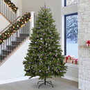 Kunstigt juletræ 300 cm 300 LED'er Varm hvid PVC og Stål Grøn
