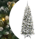 Kunstigt juletræ Hvid 180 cm PVC og plastik og stål og PE