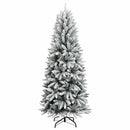 Kunstigt juletræ Hvid 180 cm PVC og plastik og stål og PE