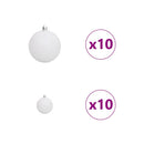 Kunstigt juletræ Hvid 180 cm PVC og plastik og stål og PE