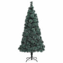 Kunstigt forudbelyst juletræ Grøn 180 cm PET