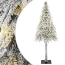 Juletræ med 300 LED'er med stativ Hvid 180 cm PE og Stål