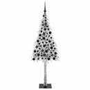 Juletræ med 300 LED'er med stativ Hvid 180 cm PE og Stål