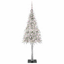 Juletræ med 300 LED'er med stativ Hvid 180 cm PE og Stål