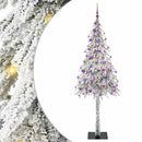 Juletræ med 300 LED'er med stativ Hvid 180 cm PE og Stål
