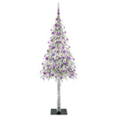 Juletræ med 300 LED'er med stativ Hvid 180 cm PE og Stål