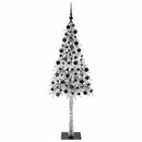 Juletræ med 300 LED'er med stativ Hvid 210 cm PE og Stål