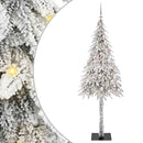 Juletræ med 300 LED'er med stativ Hvid 210 cm PE og Stål