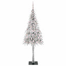 Juletræ med 300 LED'er med stativ Hvid 210 cm PE og Stål