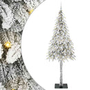 Juletræ med 300 LED'er med stativ Hvid 210 cm PE og Stål