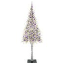 Juletræ med 300 LED'er med stativ Hvid 210 cm PE og Stål