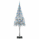 Juletræ med 300 LED'er med stativ Hvid 210 cm PE og Stål