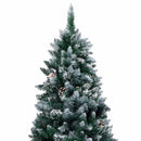 Kunstigt juletræ med stativ Grøn 150 cm PVC og Stål og Plastik