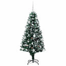 Kunstigt juletræ med stativ Grøn 150 cm PVC og Stål og Plastik