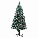 Kunstigt juletræ med stativ Grøn 150 cm PVC og Stål og Plastik