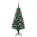 Kunstigt juletræ med stativ Grøn 150 cm PVC og Stål og Plastik