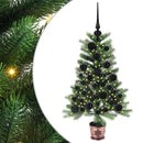 Juletræ med 150 LED'er med stativ Grøn 90 cm PE