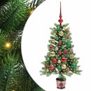 Juletræ med 150 LED'er med stativ Grøn 90 cm PE