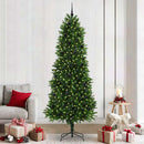 Juletræ med LED-lys Grøn 240 cm PE