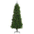 Juletræ med LED-lys Grøn 240 cm PE