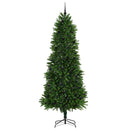 Juletræ med LED-lys Grøn 240 cm PE
