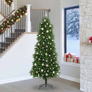 Juletræ med LED-lys Grøn 240 cm PE