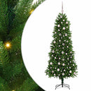 Juletræ med LED-lys Grøn 240 cm PE