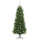 Juletræ med LED-lys Grøn 240 cm PE