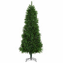 Juletræ med LED-lys Grøn 240 cm PE