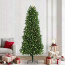 Juletræ med LED-lys Grøn 240 cm PE