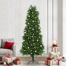 Juletræ med LED-lys Grøn 240 cm PE