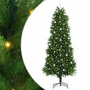 Juletræ med LED-lys Grøn 240 cm PE