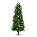 Juletræ med LED-lys Grøn 240 cm PE