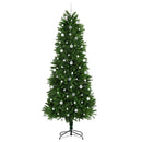 Juletræ med LED-lys Grøn 240 cm PE
