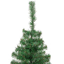 Juletræ med LED-lys Grøn 210 cm PVC og Stål