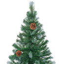 Kunstigt juletræ med 300 LED'er Grøn 180 cm PVC og Stål