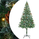 Kunstigt juletræ med 300 LED'er Grøn 180 cm PVC og Stål