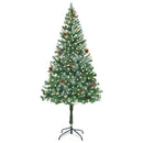 Kunstigt juletræ med 300 LED'er Grøn 180 cm PVC og Stål