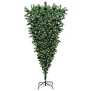 Omvendt Kunstig Forbelyst Juletræ med Kuglesæt Grøn 180 cm PVC