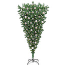 Omvendt Kunstigt Forbelyst Juletræ med Kuglesæt Grøn 180 cm PVC