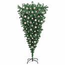 Omvendt Kunstigt Forbelyst Juletræ med Kuglesæt Grøn 180 cm PVC