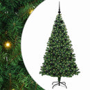 Kunstigt juletræ med stativ Grøn 180 cm PVC og Stål og Plastik
