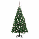 Kunstigt juletræ med stativ Grøn 180 cm PVC og Stål og Plastik