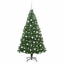 Kunstigt juletræ med stativ Grøn 180 cm PVC og Stål og Plastik