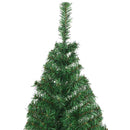 Kunstigt juletræ med stativ Grøn 180 cm PVC og Stål og Plastik